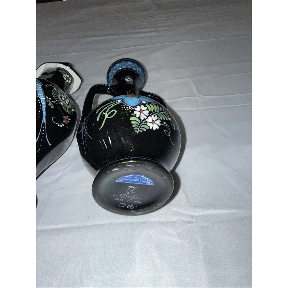 Bundle Royal Delft Holland De Porceleyne Fles Polychrome Hand Painted Vase